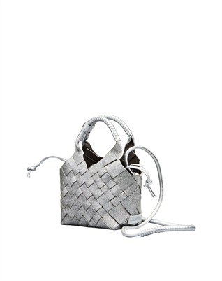 Misu Mini Crossbody Taske - Sparkling Silver